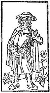 Image censée représenter François Villon dans la plus ancienne édition de ses œuvres (Pierre Levet, 1489) 